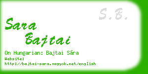 sara bajtai business card